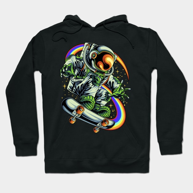 SKATENAUT | Astronaut pro skater Hoodie by Wagum Std